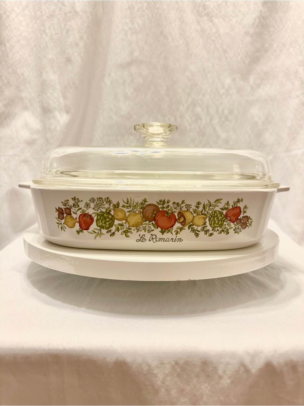 Vintage CorningWare Spice of Life A-10-B Casserole Dish with Original Lid A-12-C